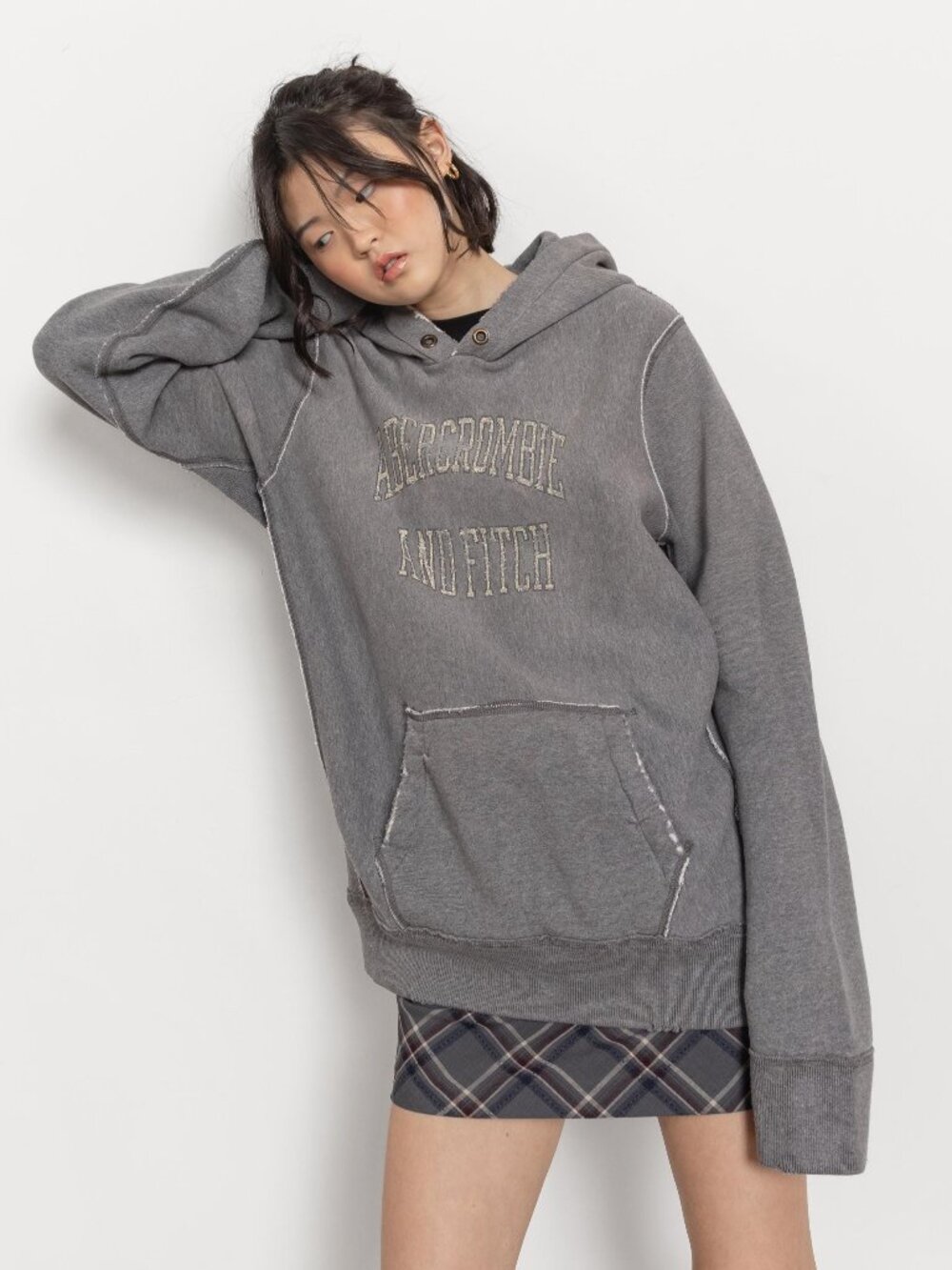 Abercrombie And Fitch Heavy Hoody Hooded Sweatshirt Vintage / Medium Large